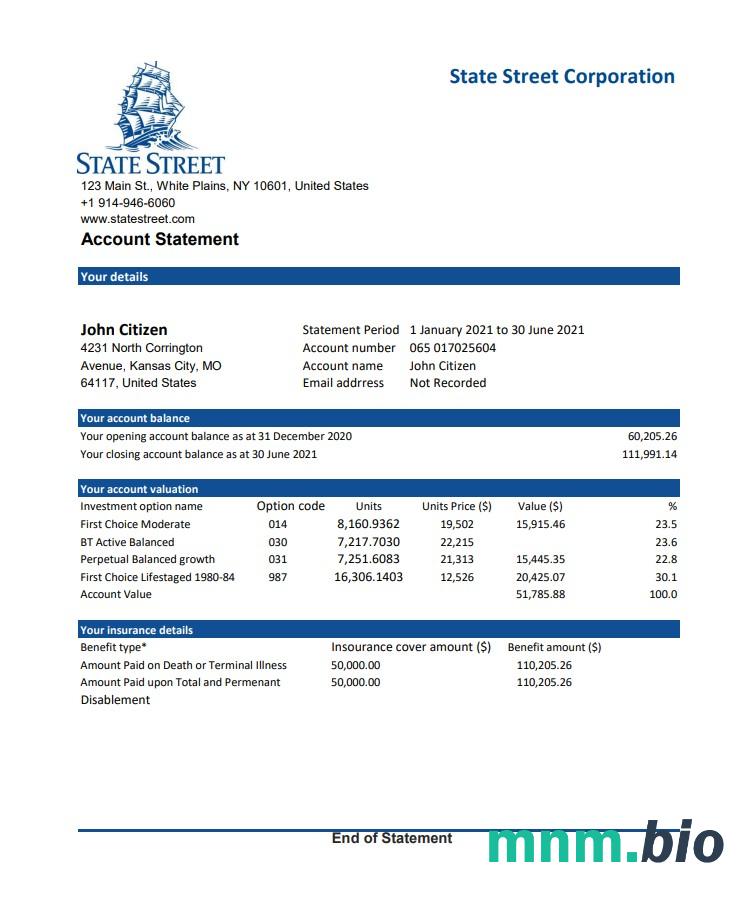 USA State Street Corporation doc pdf